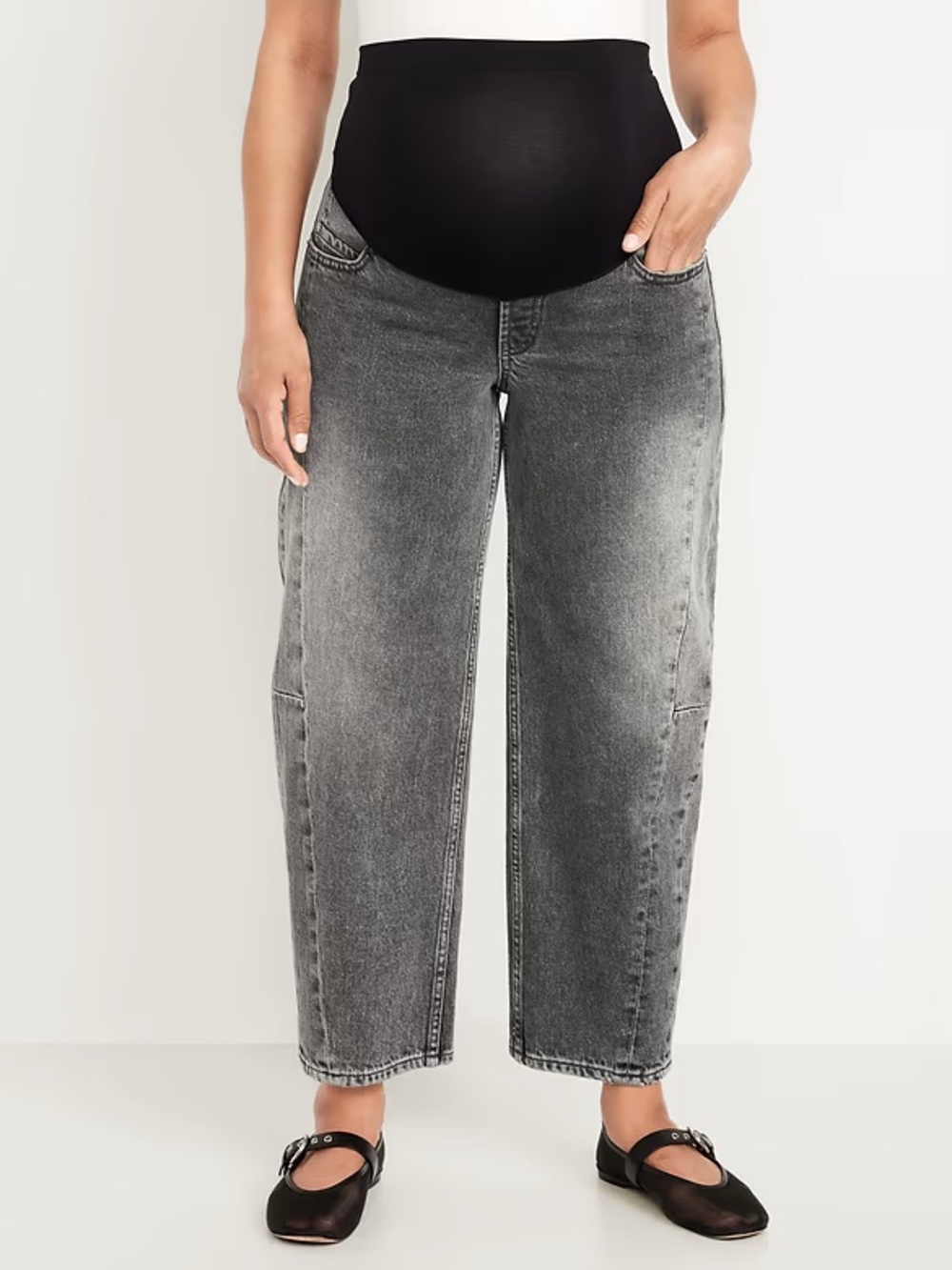 Old Navy Maternity Washed Black Size 16